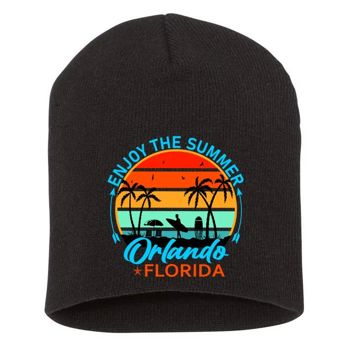 Enjoy The Summer Orlando Florida Short Acrylic Beanie