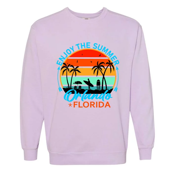 Enjoy The Summer Orlando Florida Garment-Dyed Sweatshirt