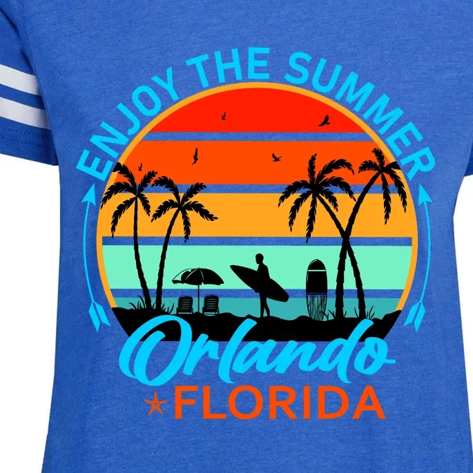 Enjoy The Summer Orlando Florida Enza Ladies Jersey Football T-Shirt