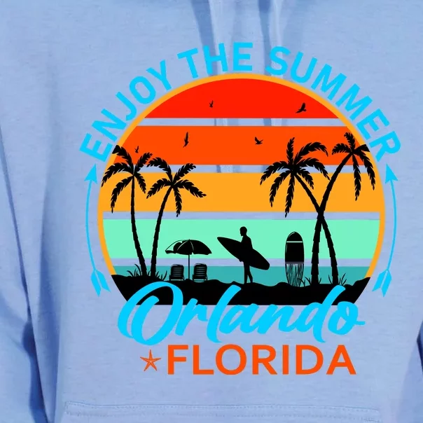 Enjoy The Summer Orlando Florida Unisex Surf Hoodie