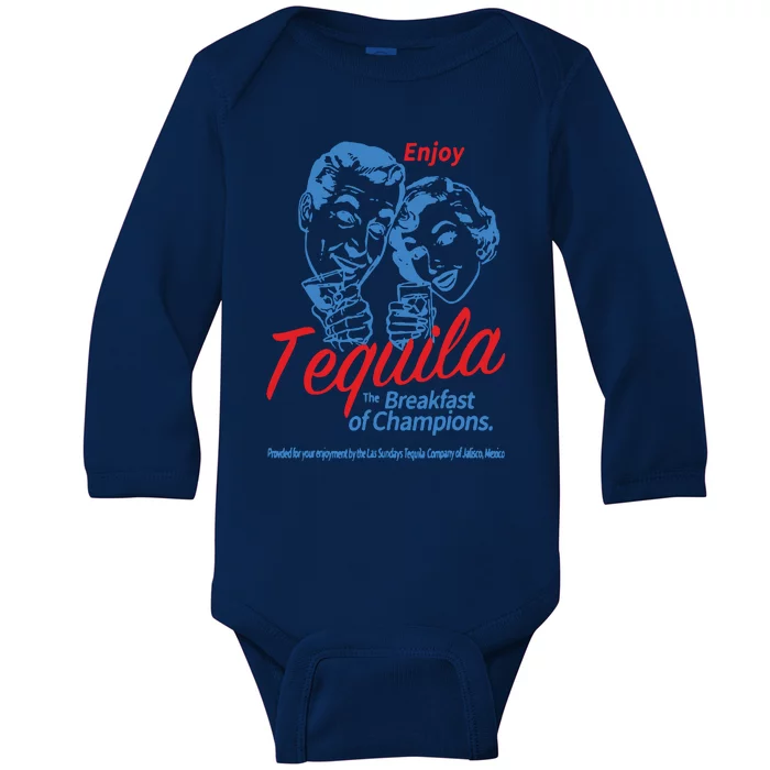 Enjoys Tequila The Breakfasts Of Championss Women Friend Baby Long Sleeve Bodysuit