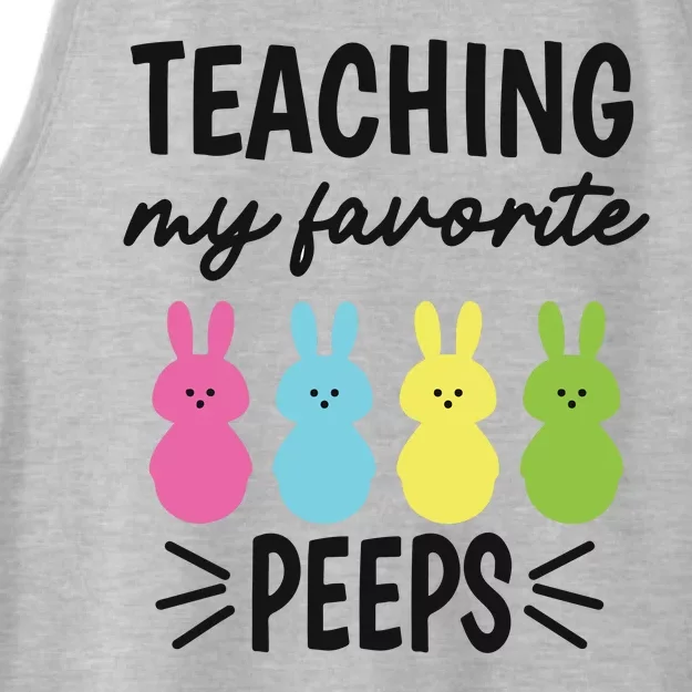 Easter Teacher Teaching My Favorite Peeps Ladies Tri-Blend Wicking Tank