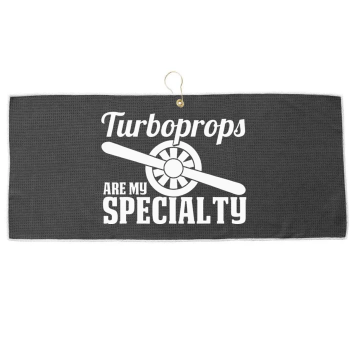 Engineer Turboprop Technician Aircraft Mechanic Large Microfiber Waffle Golf Towel