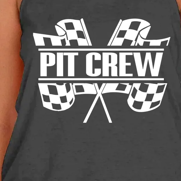 E:\Upload Tool\Media\Hoanew\Dirt Track Racing Pit Crew Race Car Team Checker Fl Women's Knotted Racerback Tank