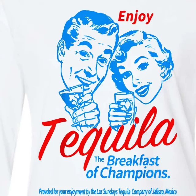 Enjoys Tequila The Breakfasts Of Championss Womens Cotton Relaxed Long Sleeve T-Shirt