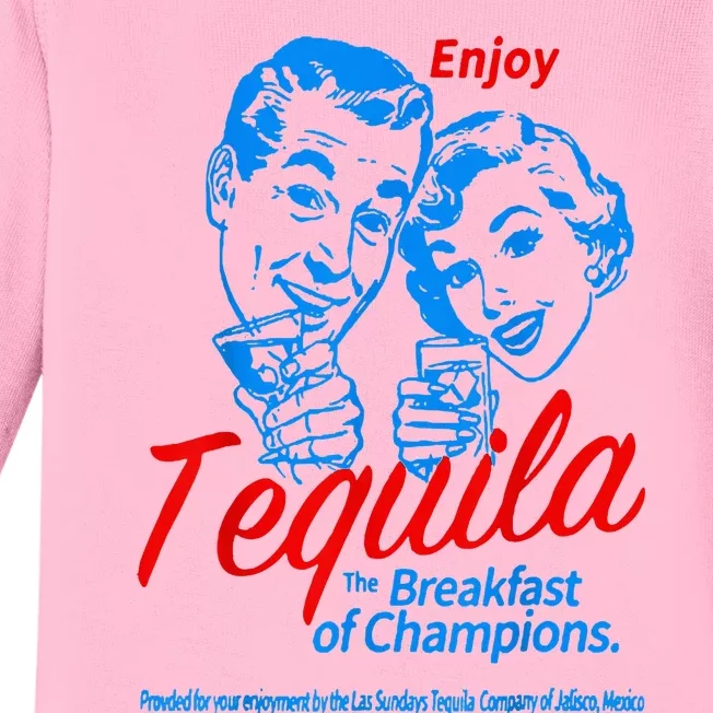 Enjoys Tequila The Breakfasts Of Championss Baby Long Sleeve Bodysuit