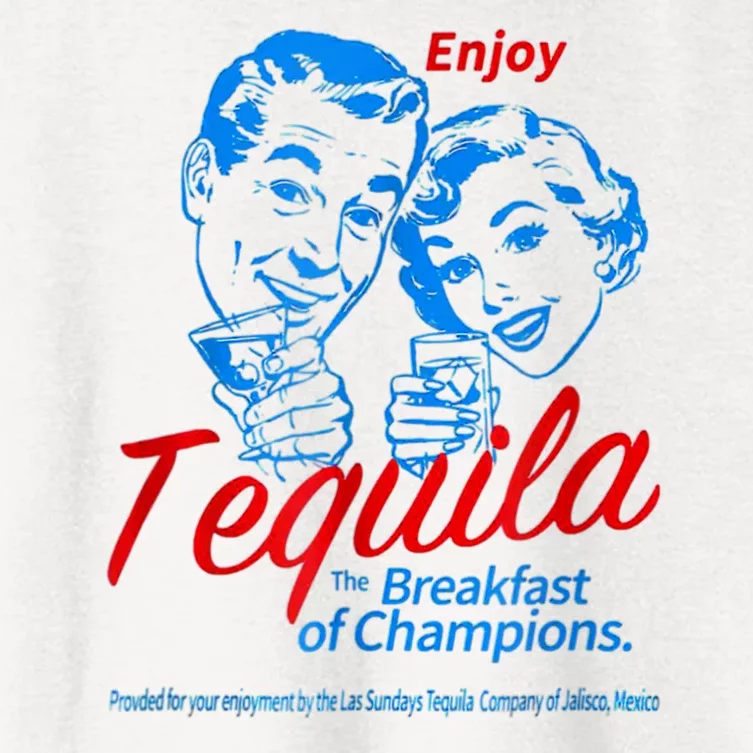 Enjoys Tequila The Breakfasts Of Champions Women's Crop Top Tee