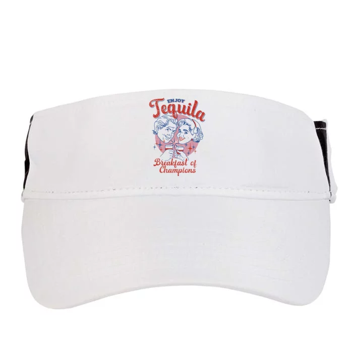 Enjoys Tequila The Breakfasts Of Championss Adult Drive Performance Visor