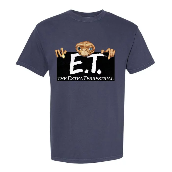 E T Terrestrial Hanging On A Movie Logo Gift Garment-Dyed Heavyweight T-Shirt