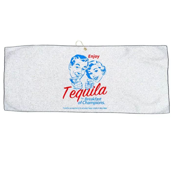 Enjoys Tequila The Breakfasts Of Championss Large Microfiber Waffle Golf Towel