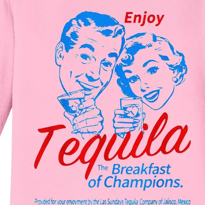 Enjoys Tequila The Breakfasts Of Championss Baby Long Sleeve Bodysuit