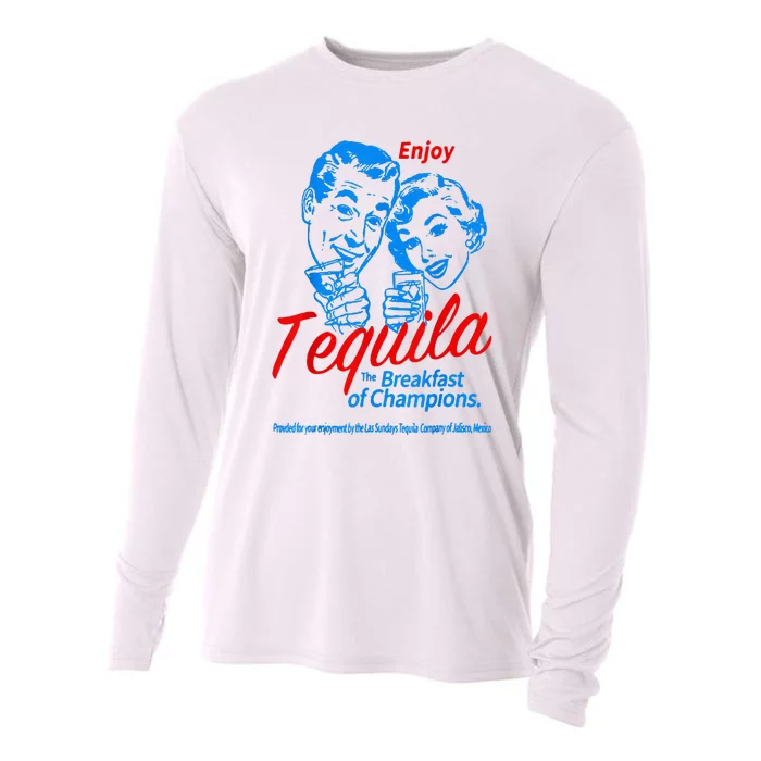 Enjoys Tequila The Breakfasts Of Championss Cooling Performance Long Sleeve Crew