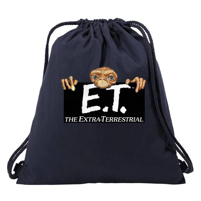 E T Terrestrial Hanging On A Movie Logo Gift Drawstring Bag