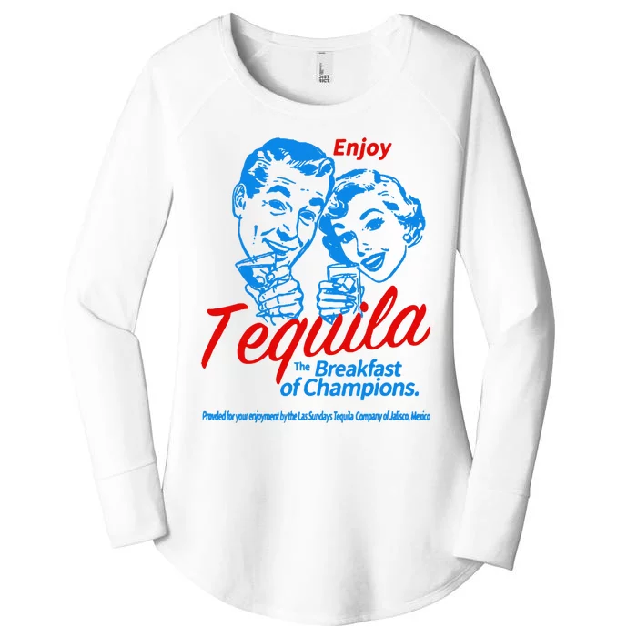 Enjoys Tequila The Breakfasts Of Championss Women's Perfect Tri Tunic Long Sleeve Shirt