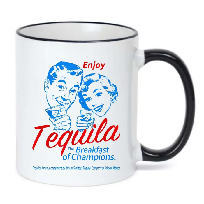 Enjoys Tequila The Breakfasts Of Championss Black Color Changing Mug