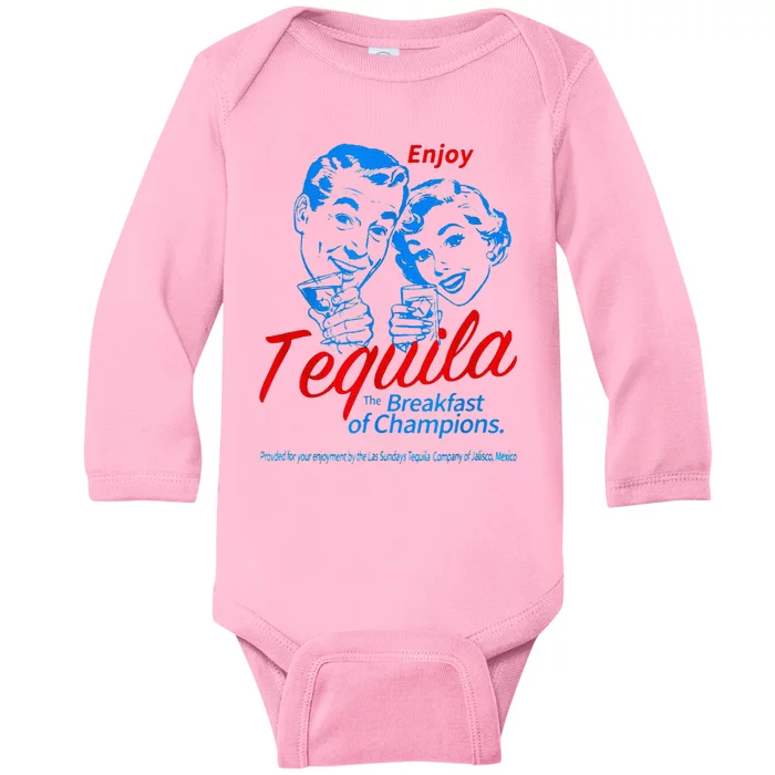 Enjoys Tequila The Breakfasts Of Championss Baby Long Sleeve Bodysuit