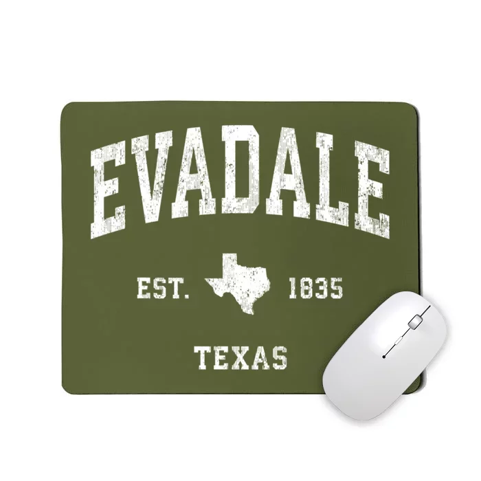 Evadale Texas Tx Vintage Athletic Sports Mousepad