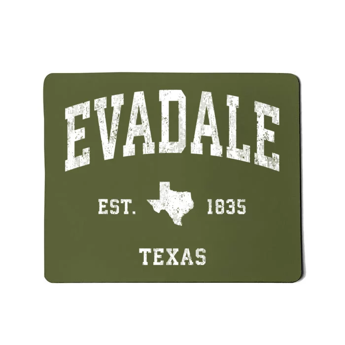 Evadale Texas Tx Vintage Athletic Sports Mousepad