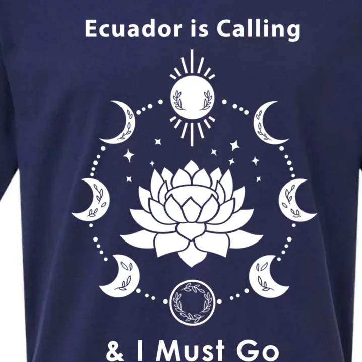 Ecuador Travel Vacation Yoga Meditation Retreat Lotus Flower Meaningful Gift Sueded Cloud Jersey T-Shirt