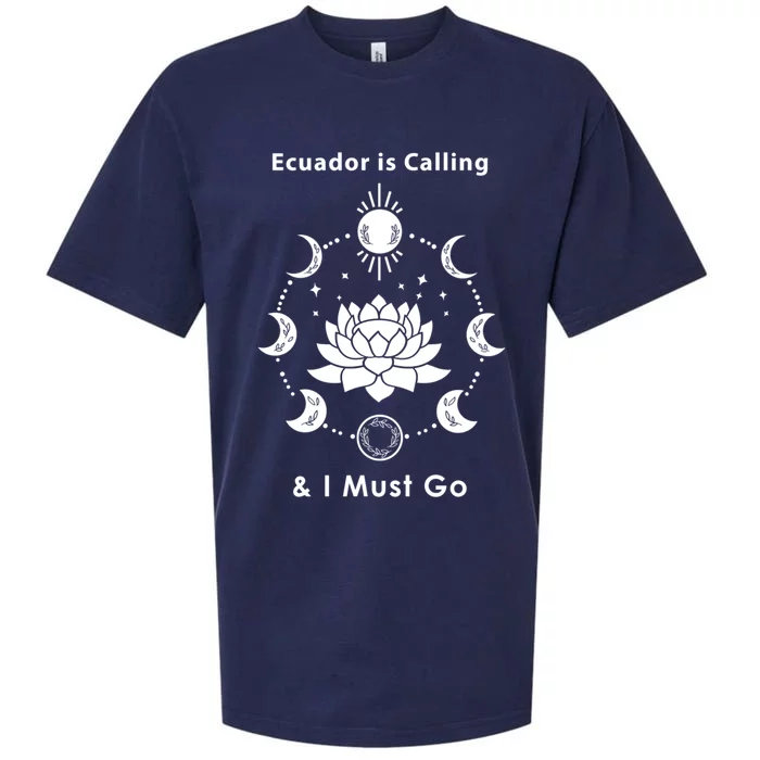 Ecuador Travel Vacation Yoga Meditation Retreat Lotus Flower Meaningful Gift Sueded Cloud Jersey T-Shirt