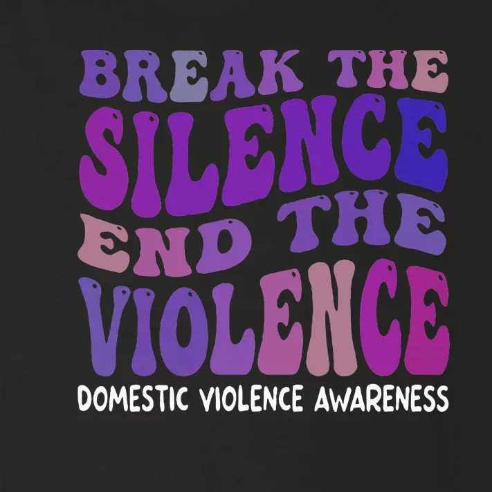 End The Violence Domestic Violence Awareness Groovy Toddler Long Sleeve Shirt