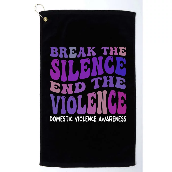 End The Violence Domestic Violence Awareness Groovy Platinum Collection Golf Towel