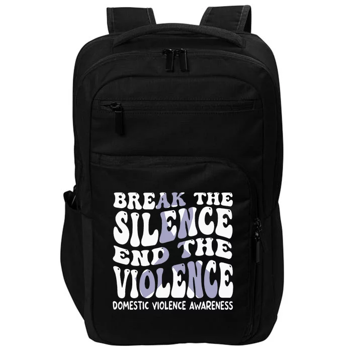 End The Violence Domestic Violence Awareness Groovy Impact Tech Backpack