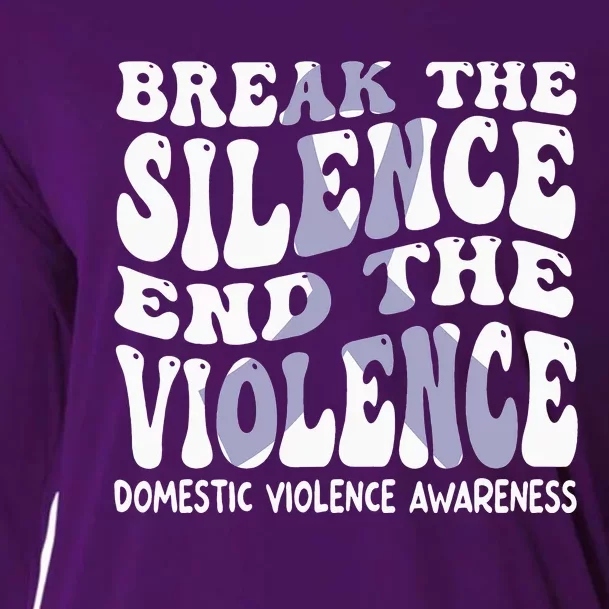 End The Violence Domestic Violence Awareness Groovy Cooling Performance Long Sleeve Crew