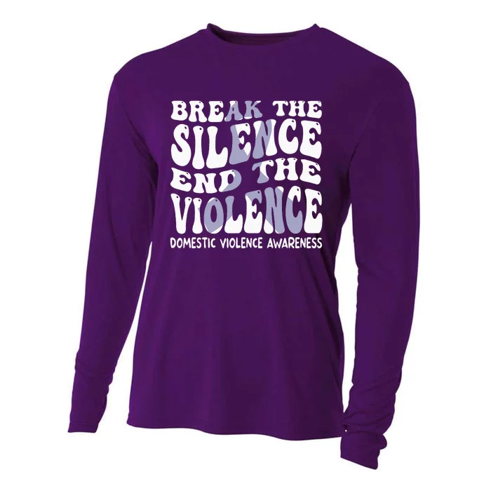 End The Violence Domestic Violence Awareness Groovy Cooling Performance Long Sleeve Crew