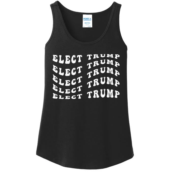 Elect Trump Vintage Election Ladies Essential Tank