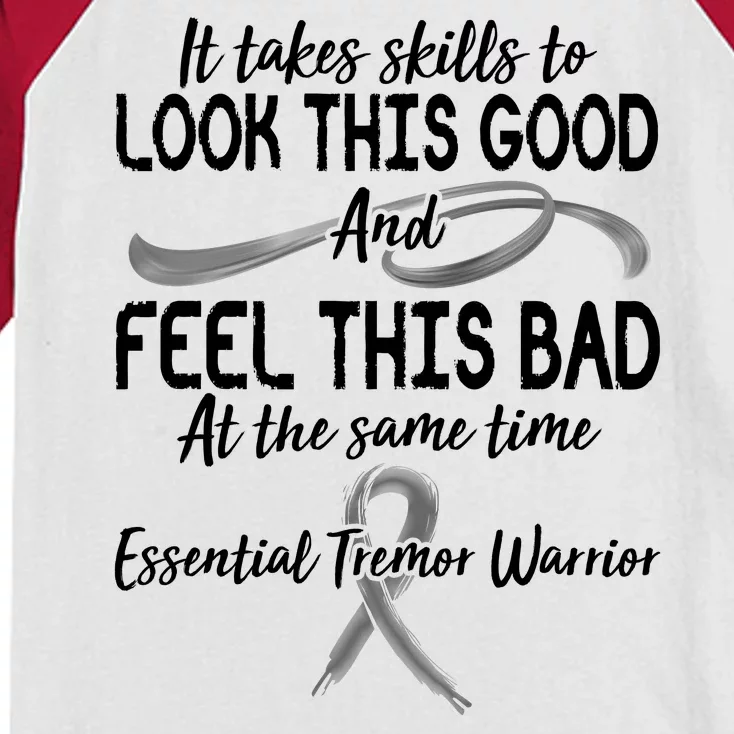 Essential Tremor Warrior It Takes Skills To Look This Good And Feel This Bad Kids Colorblock Raglan Jersey