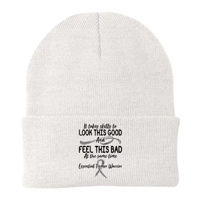 Essential Tremor Warrior It Takes Skills To Look This Good And Feel This Bad Knit Cap Winter Beanie