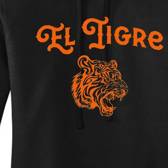 El Tigre With A Tiger Head Tiger Women's Pullover Hoodie