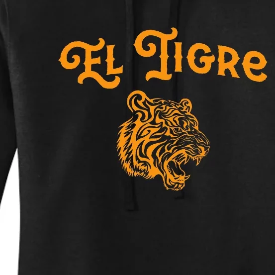 El Tigre With A Tiger Head Tiger Women's Pullover Hoodie