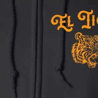 El Tigre With A Tiger Head Tiger Full Zip Hoodie