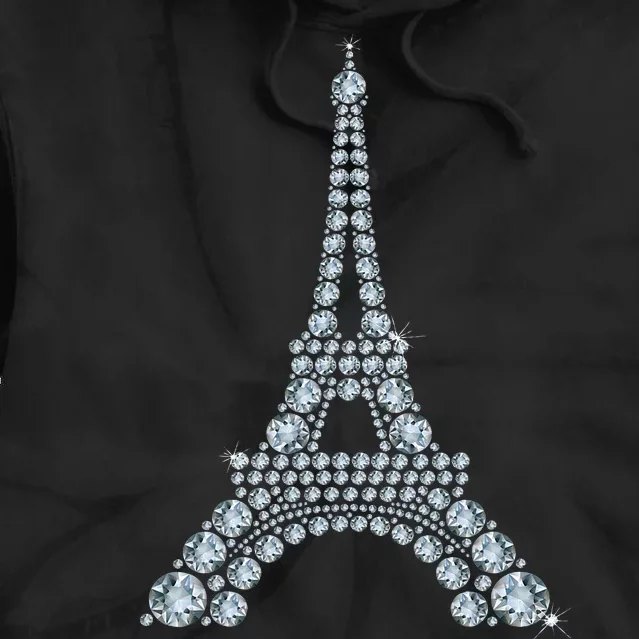 Eiffel Tower With Diamonds Paris French Love Sign Tie Dye Hoodie