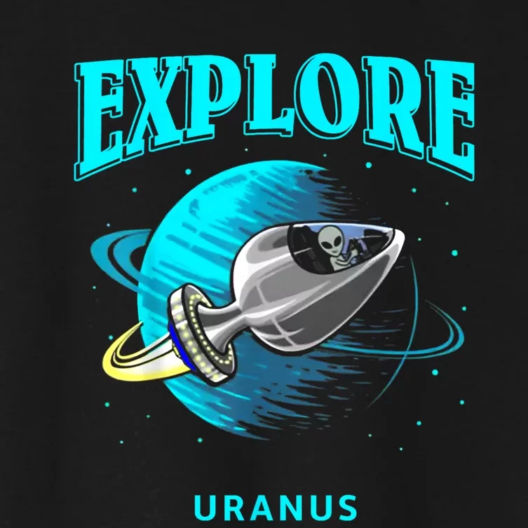 Explore Uranus Allien Women's Crop Top Tee