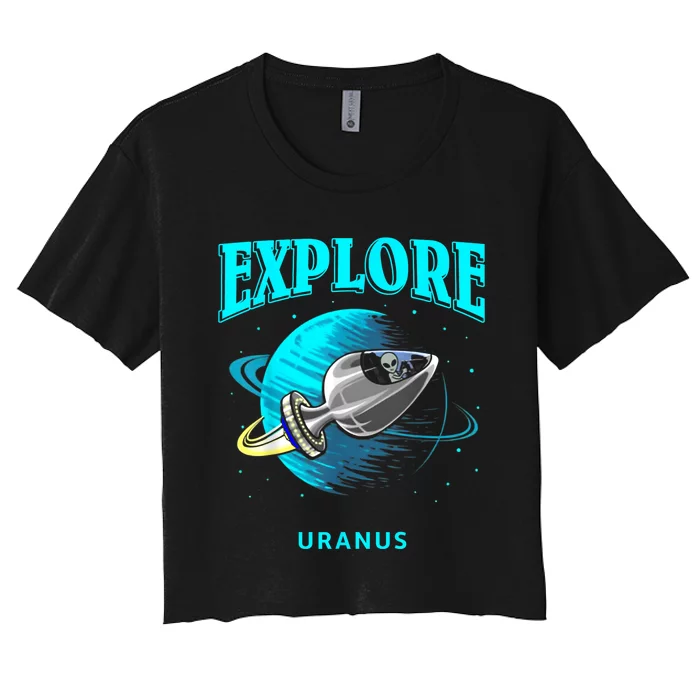 Explore Uranus Allien Women's Crop Top Tee