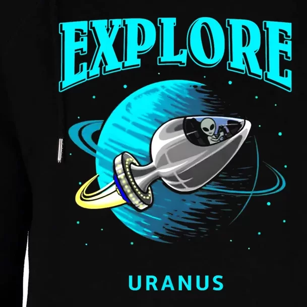 Explore Uranus Allien Womens Funnel Neck Pullover Hood