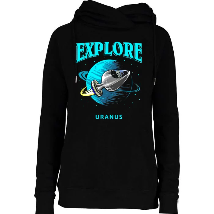 Explore Uranus Allien Womens Funnel Neck Pullover Hood