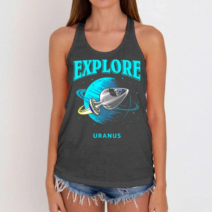 Explore Uranus Allien Women's Knotted Racerback Tank