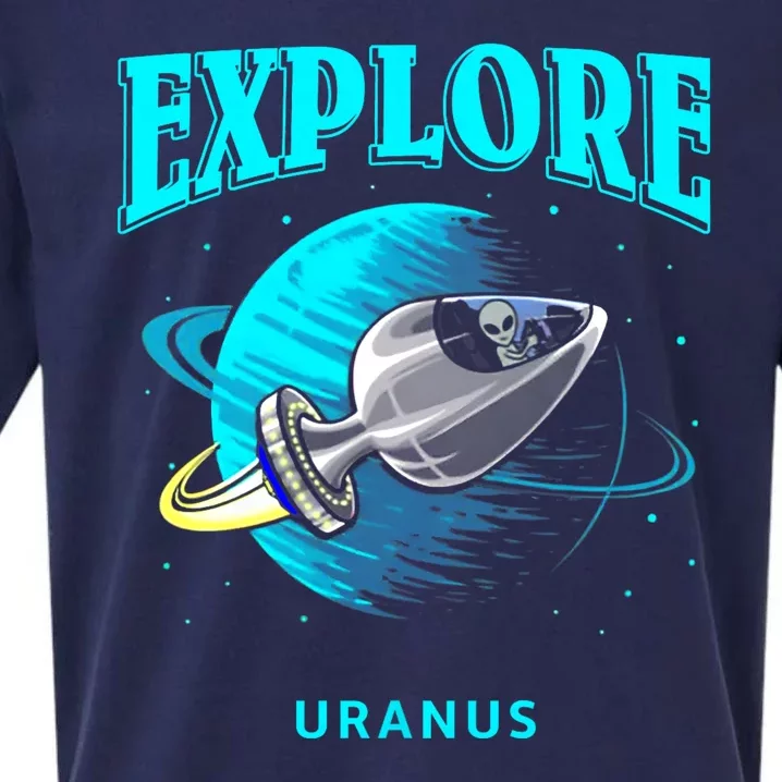 Explore Uranus Allien Sueded Cloud Jersey T-Shirt