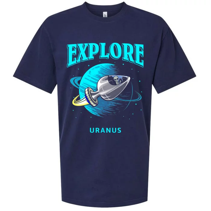 Explore Uranus Allien Sueded Cloud Jersey T-Shirt