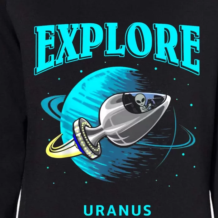 Explore Uranus Allien Womens California Wash Sweatshirt