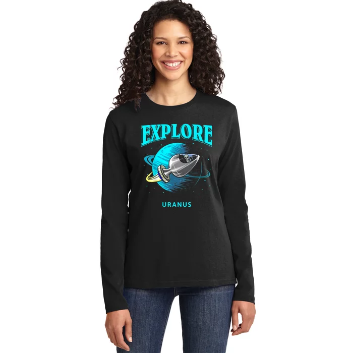 Explore Uranus Allien Ladies Long Sleeve Shirt