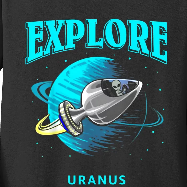 Explore Uranus Allien Kids Long Sleeve Shirt