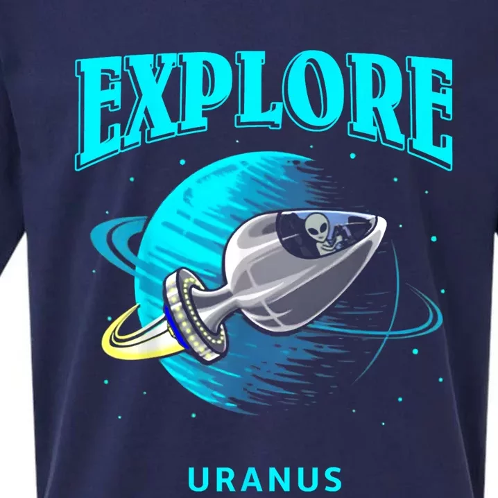 Explore Uranus Allien Sueded Cloud Jersey T-Shirt