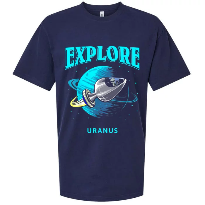 Explore Uranus Allien Sueded Cloud Jersey T-Shirt