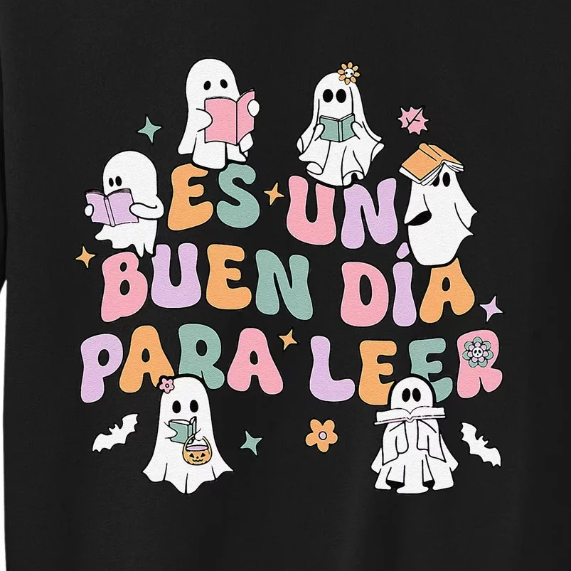 Es Un Buen DíA Para Leer Ghost Reading Halloween Teacher Sweatshirt