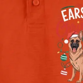 Ears Up Christmas Cheer German Shepherd Dog Mom Dry Zone Grid Performance Polo